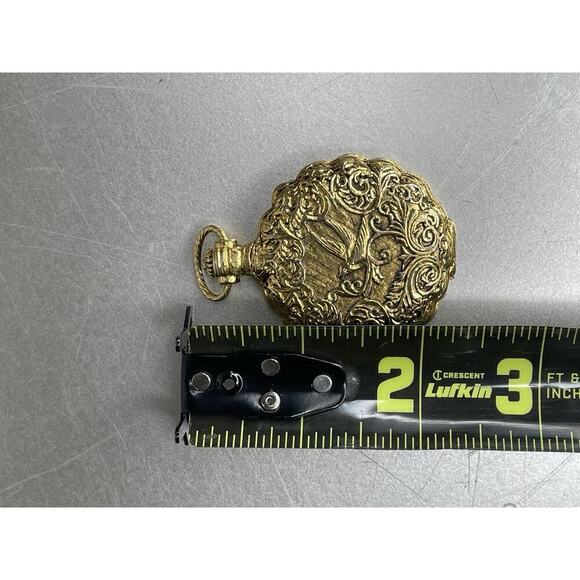 Vintage MAX FACTOR GOLDEN LARK Watch-Style Compact Unique Mini - Picture 5 of 5